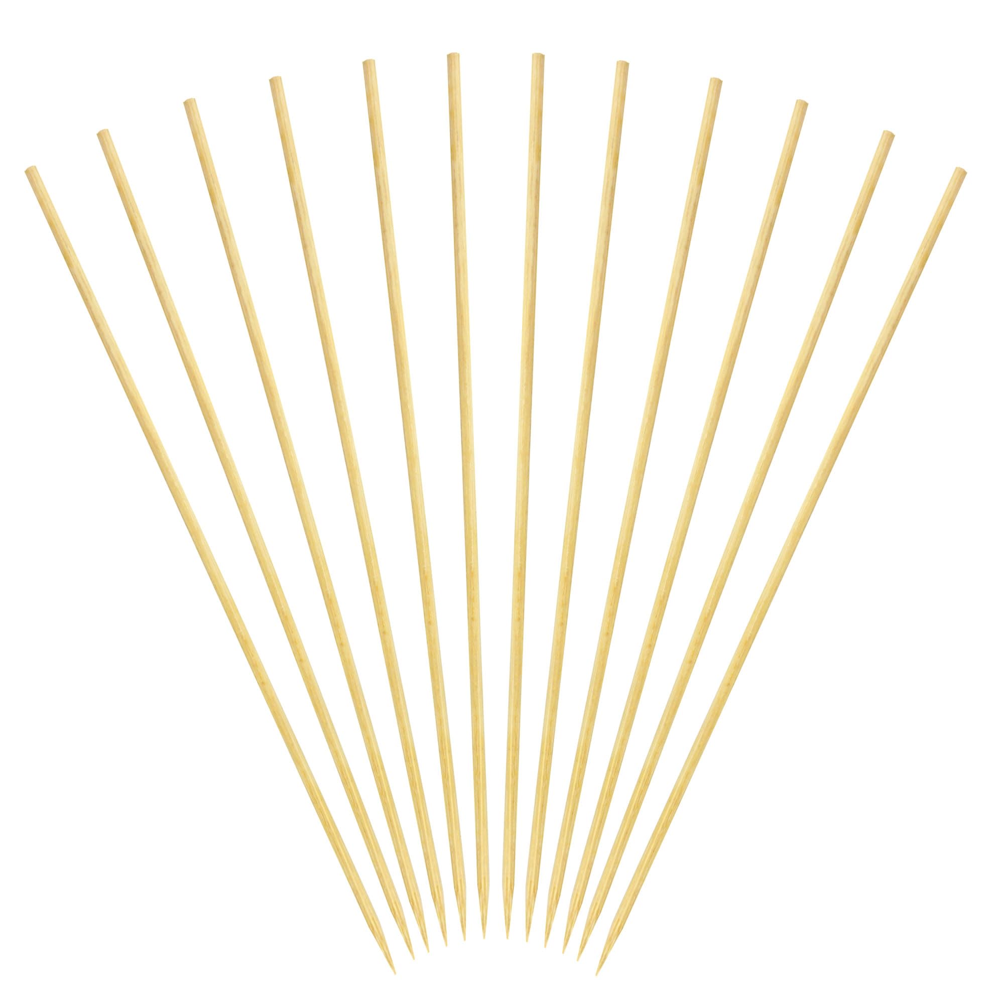 BambooMN Brand - Premium Round Sharp Point Bamboo Skewers 8.3" X 3mm - 300pcs, 8.3-Inch - Image 2