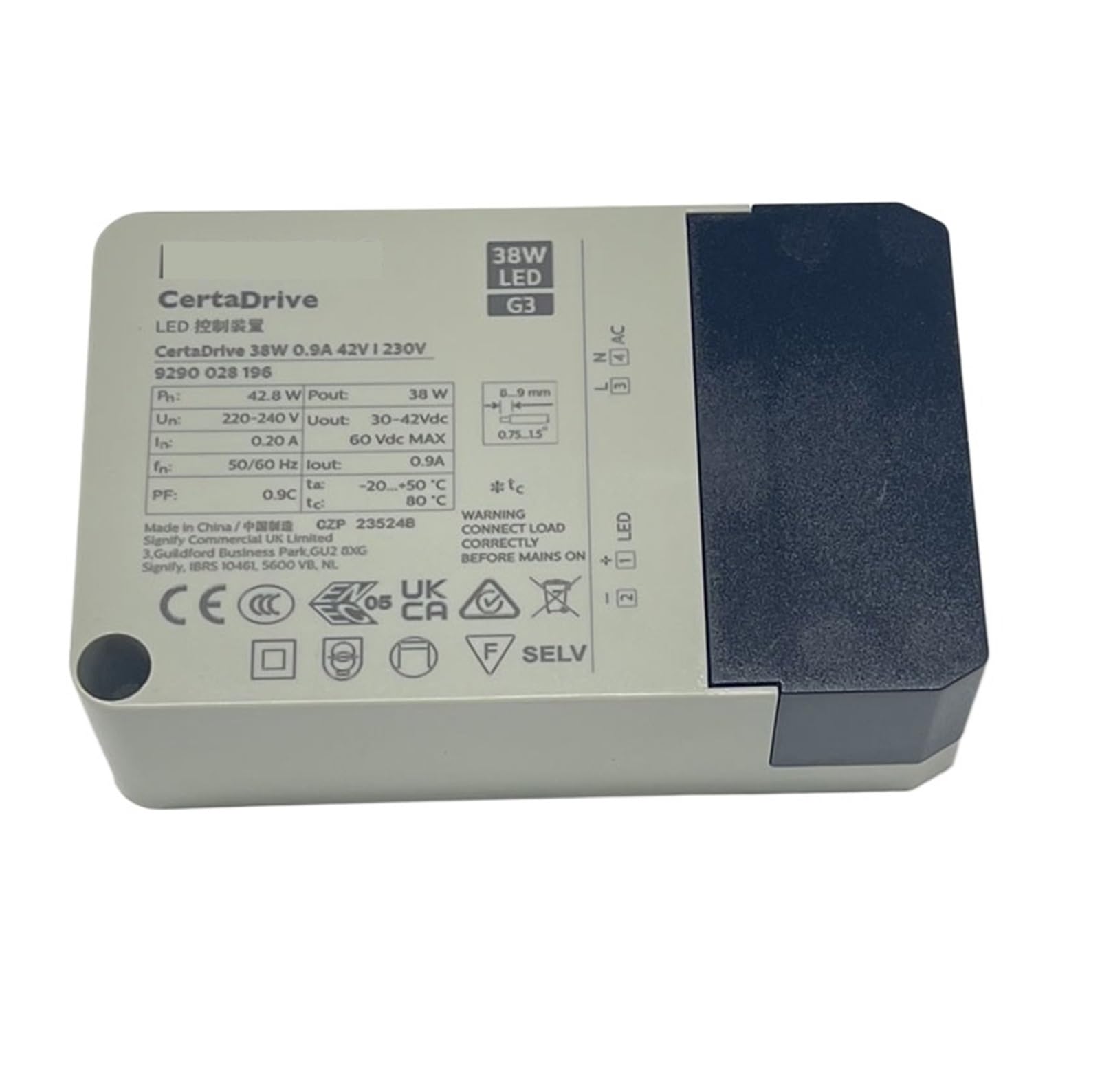 Alimentation LED 38W pour pilote de panneau et spot encastré