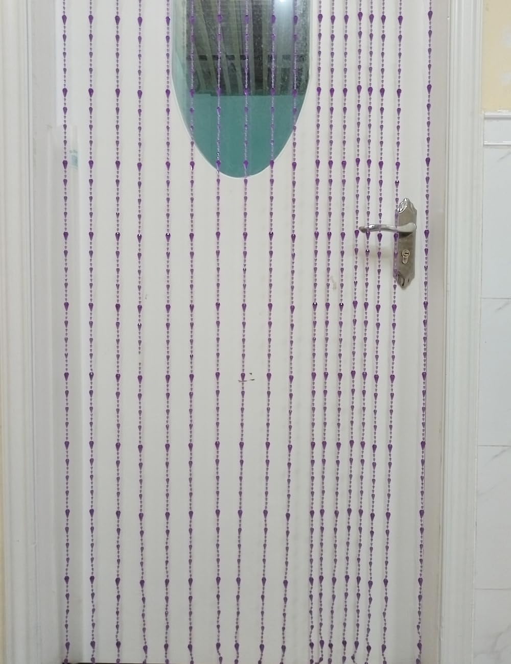 Beaded Curtain Doorways Acrylic Hanging Door Beads String Curtains Tassel Room Divider Screen Decor for Doorway Window Living Room Wedding (042 Purple, 39 inch x 78.7 inch)