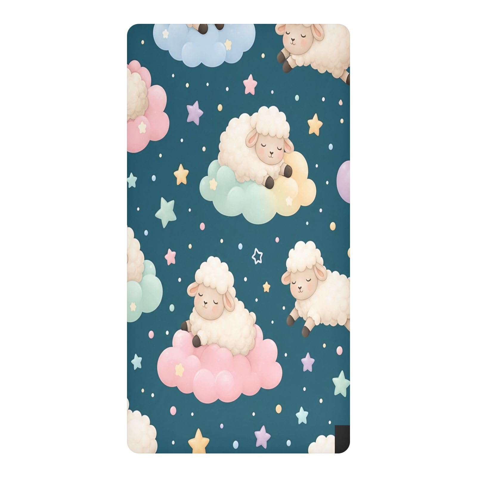 BOESI Sleepy Sheep Waterproof Crib Sheet,Fitted Mattress Protector