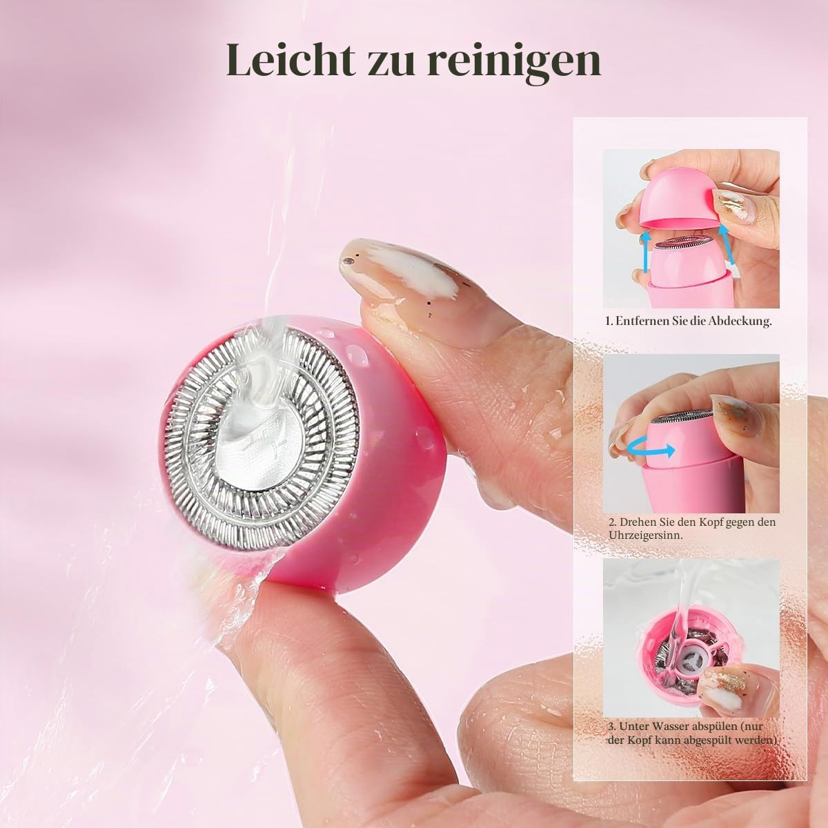 TOUCHBeauty Gesichtshaarentferner für Frauen, AG-1653EU,Damenrasierer Elektrisch Gesicht Damen Gesichtsepilierer Rasierer Damen Elektrisch Gesichtsrasierer für Wangen, Lippen, Kinn und Hals