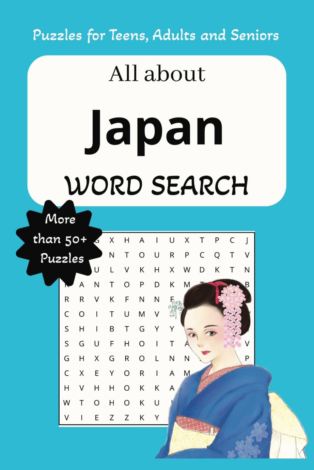 All about Japan Word Search: | 6x9 inches | 110 pages | 50+ puzzles