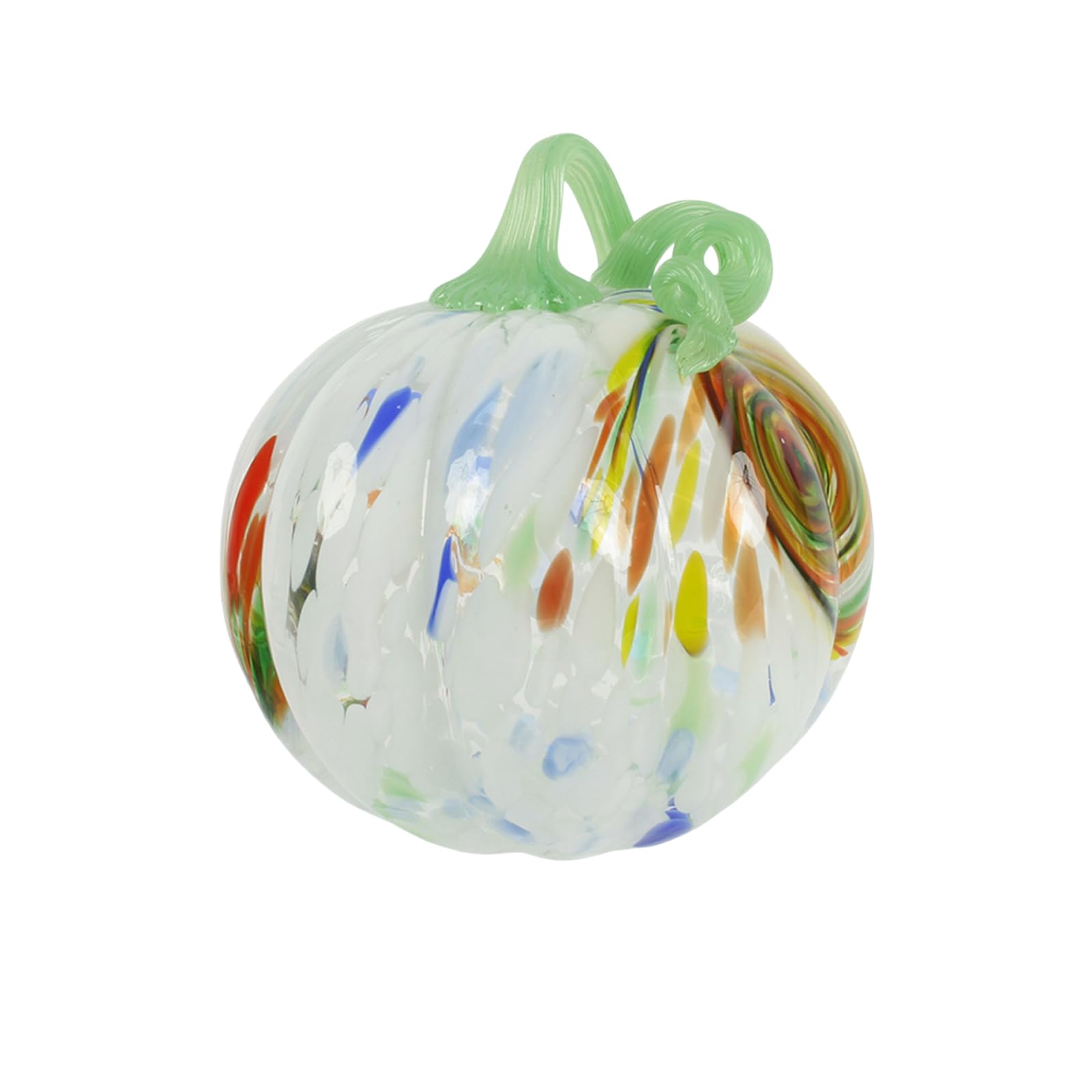 Limtula C Halloween Glass Pumpkin Pendant For Fall Harvest Decor Hand Blown Pumpkin Ornament For Mantel Shelf And Entryway Indoor Display Hand Blown Glass Pendant Decor Fall Ornament Halloween Autumn Harvest