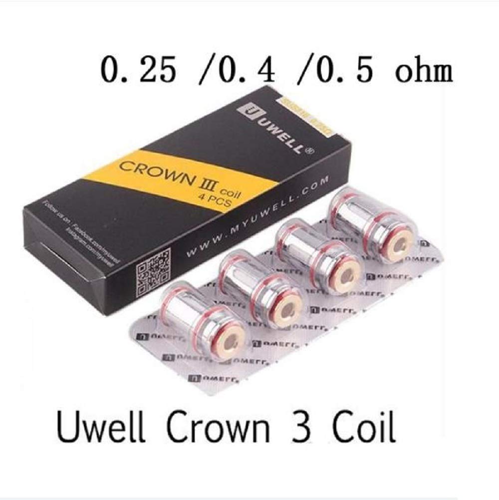 4pack Replacement C-o-i-l-s Heads for 0.25ohm 0.5ohm 0.4ohm for U-w-e-l-l Crown III (0.25ohm)