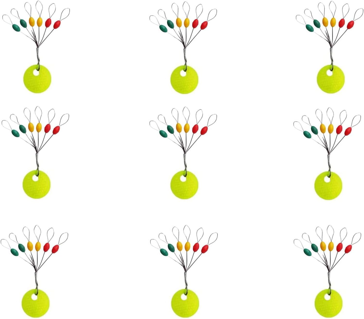 150 Pcs Rubber Fishing Bobber Stopper,6 in 1 Float Sinker Stops,3 Sizes Float Stop Available