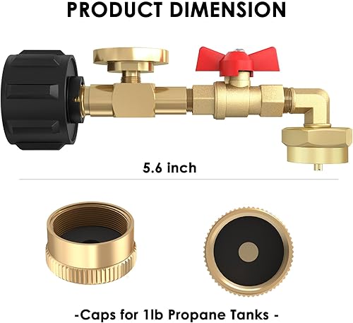 Vista 13 de Adaptador de repuesto de propano trenzado de acero inoxidable de 36 pulgadas QCC1 tipo entrada de propano de extensión de manguera de recambio