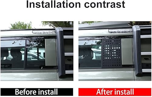 Miniatura 3 de Autobro Para Land Rover Defender 110 2020-2022 Car Styling Aleación de aluminio Negro Ventana de coche lateral de vidrio Panel protector Accesorios