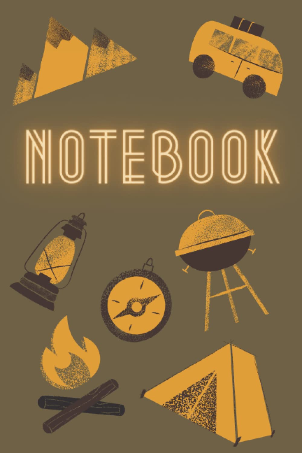 Notebook: Retro camping style notebook