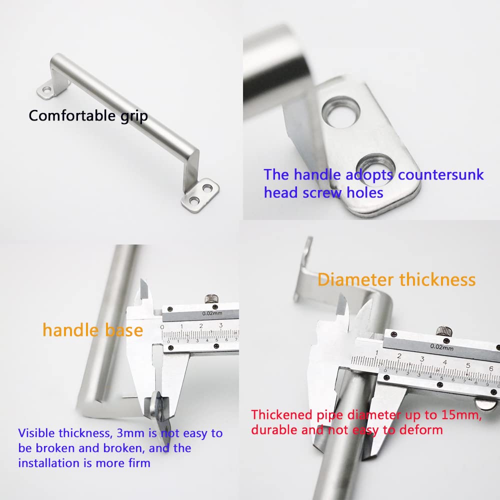 WANLIAN Maniglia in acciaio inox semplice e moderna maniglia per porta cassetto 125 mm armadio armadio maniglia per porta scorrevole argento