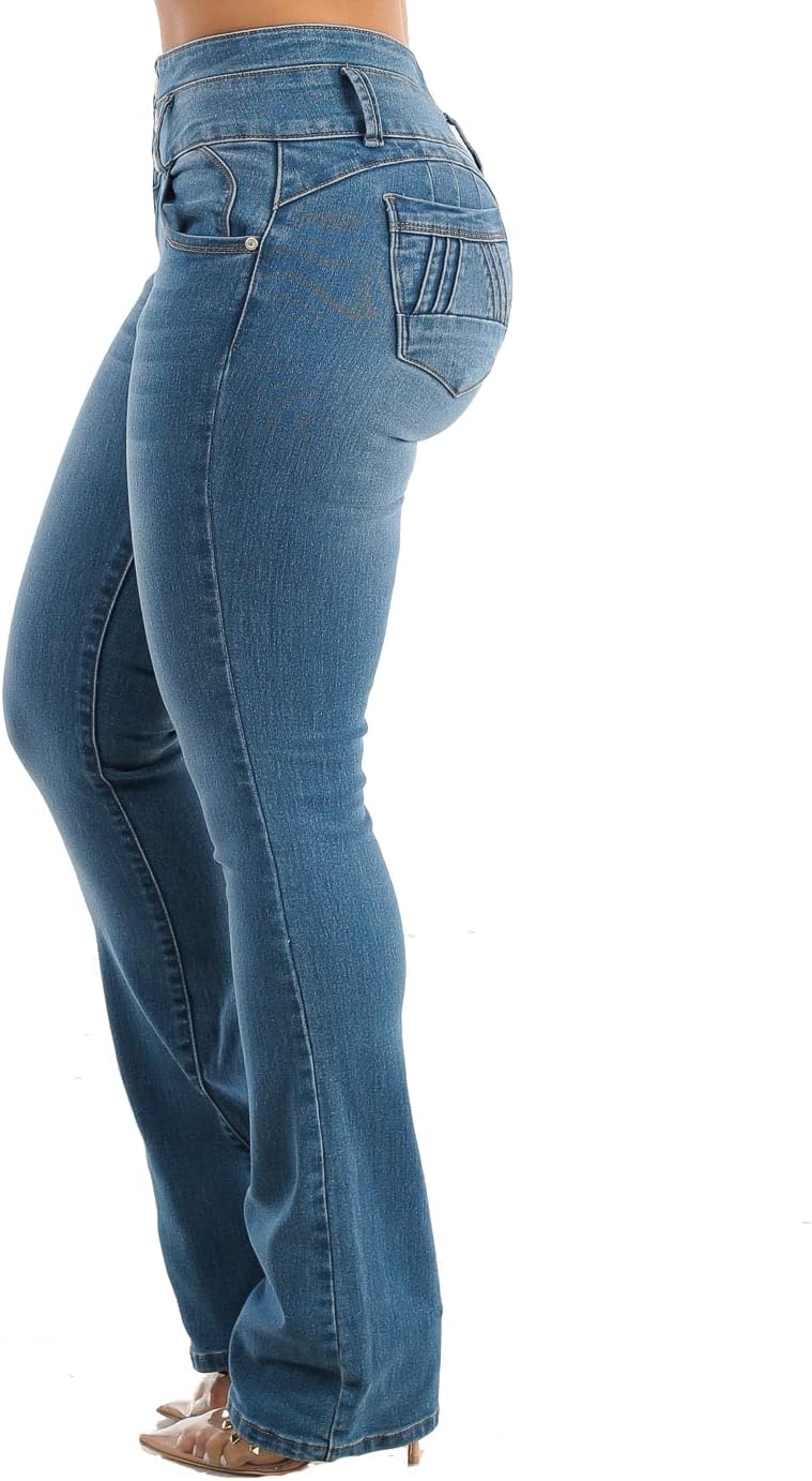 Moda Xpress Women's Butt Lifting High Waisted Bootcut Jeans - Stretchy, Comfortable Flare Jeans in Junior Size Vintage Style - Image 6