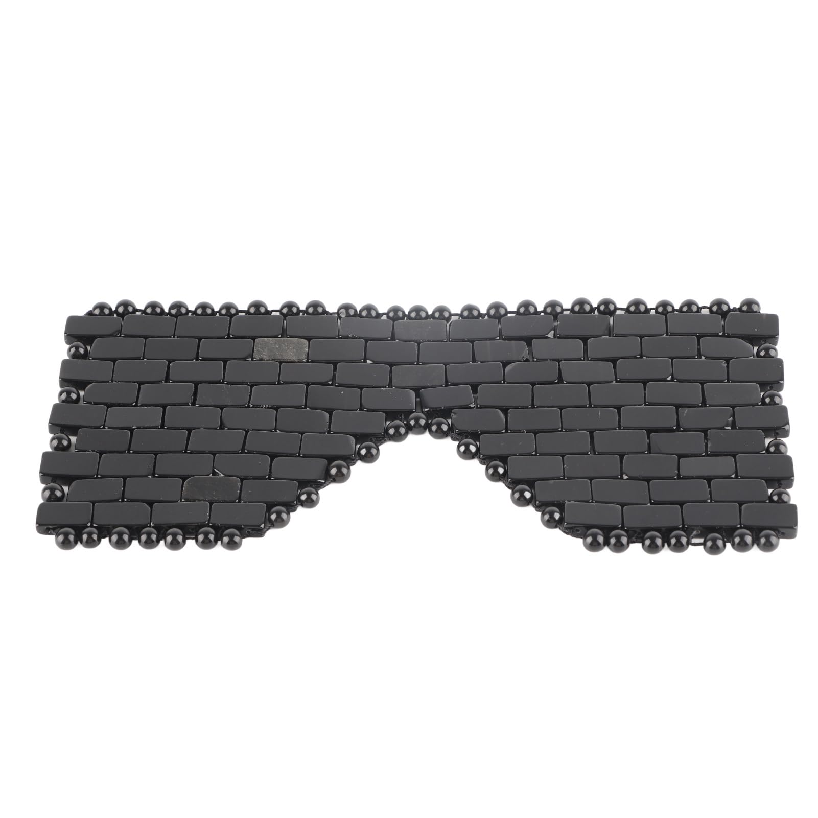 Ymiko Jade Eye Mask Cooling Reduce Puffy Eyes Jade Stone Massager for Relaxation and Sleep Using Stones for