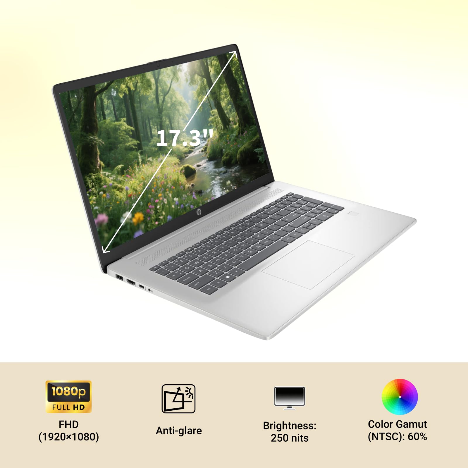 HP 17.3 Business Laptop, Intel 10-Core i5 1334U (Beats i7-1255u), 17" FHD(1920 x 1080) 250Nits Display, Backlit Keyboard, Fingerprint Reader, Windows 11 Pro (16GB RAM | 512GB SSD)