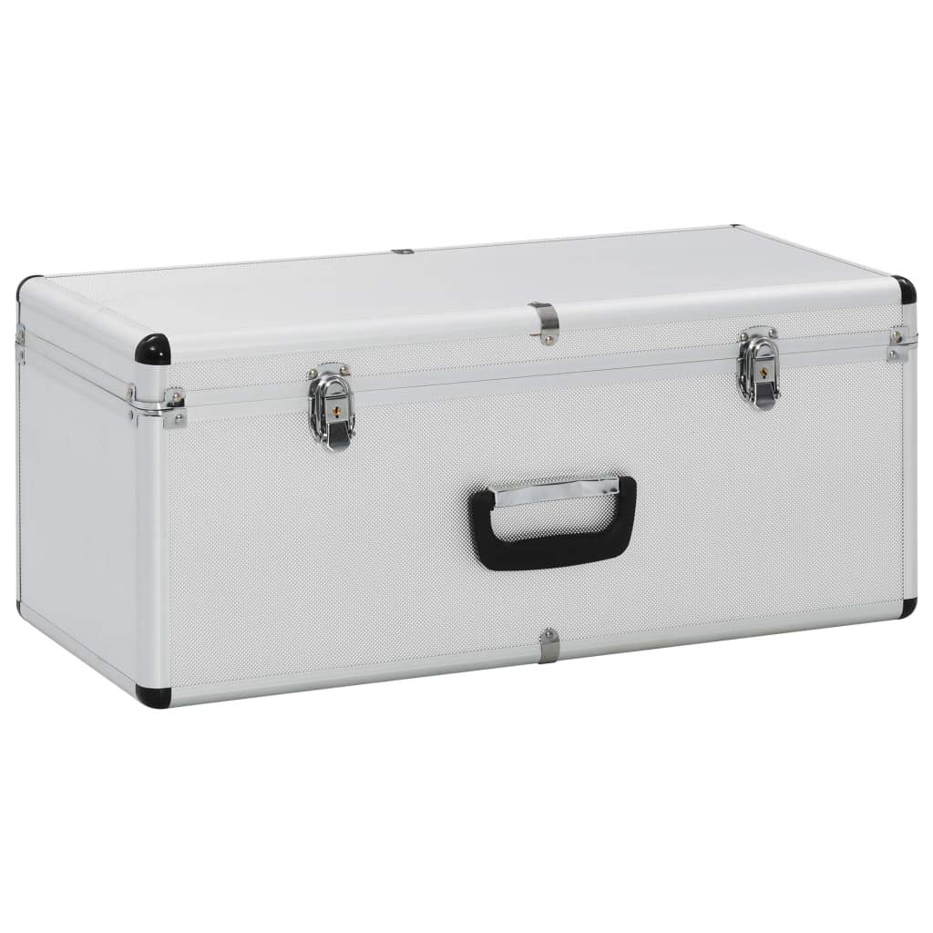 Zestaw walizek do przechowywania, 3 sztuki, srebrne, aluminiowe, z drewna ABS, z zamknięciem na klucz, różne rozmiary od 76 x 40 x 36 do 62,5 x 28 x 27 cm, walizka narzędziowa, organizer do