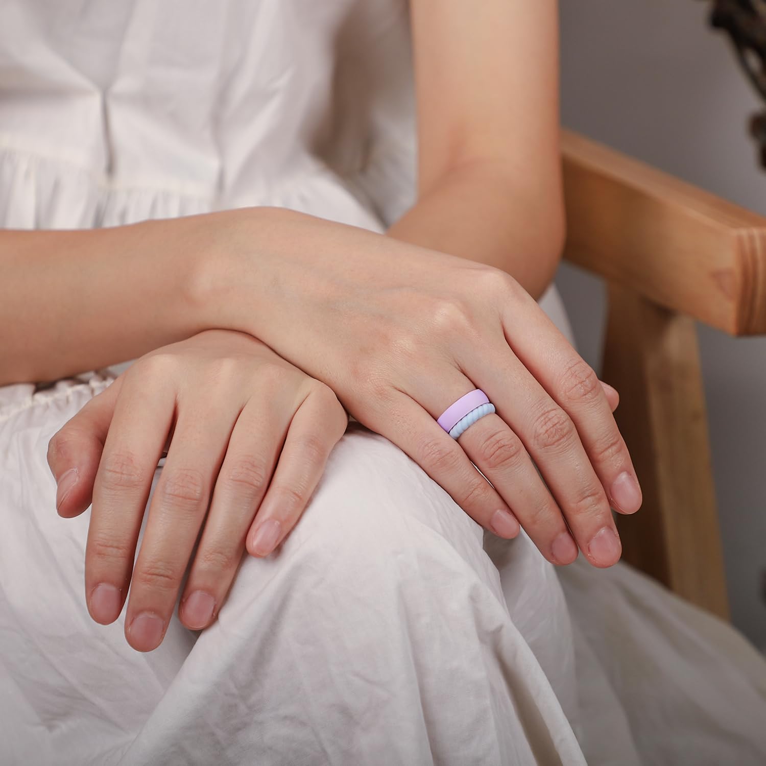 Snapklik.com : Womens Wedding Bands, Silicone Stacking Rings For Her ...