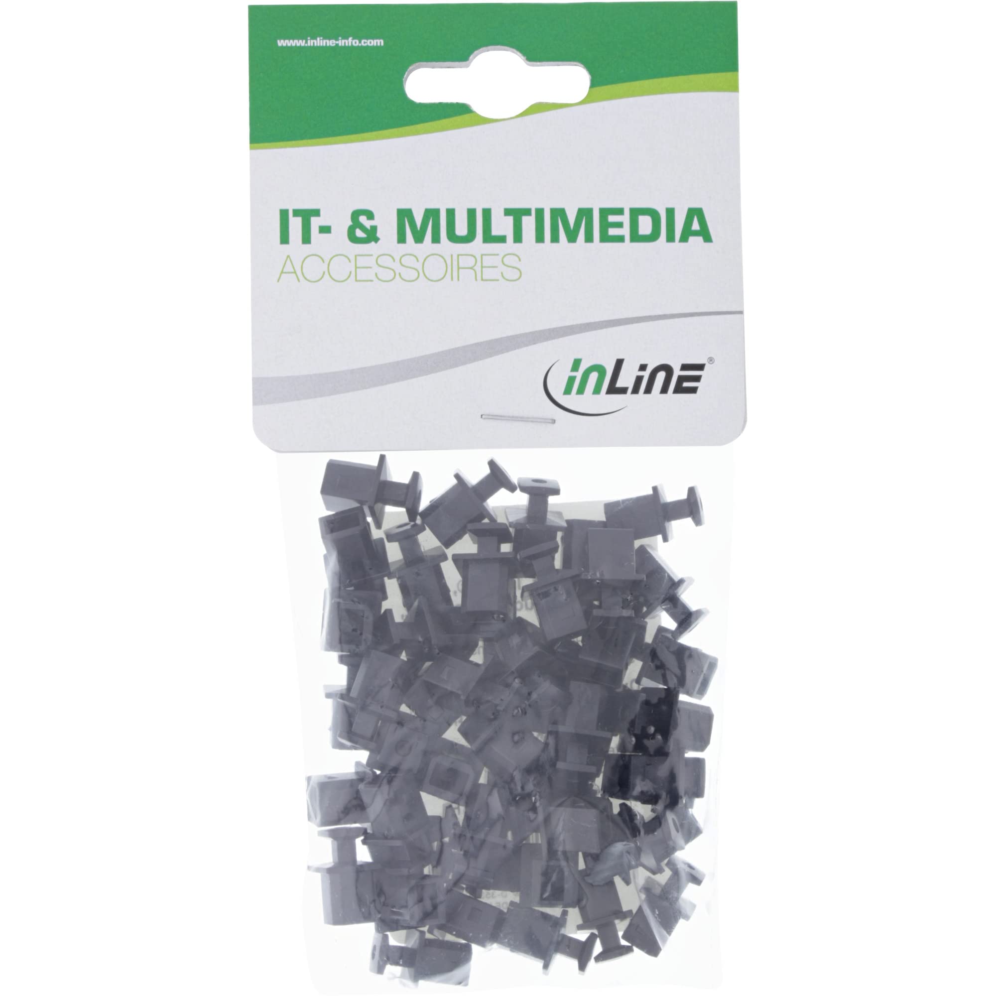 InLine Staubschutz Für USB-B Buchse – 50er Pack, Schwarz | Schutz Vor Schmutz