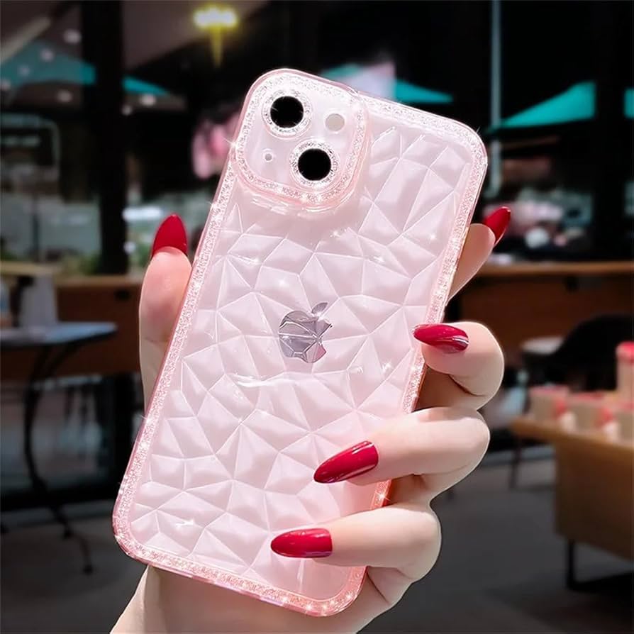 Amazon.co.jp: クリスタルグリッターダイヤモンドパターン電話