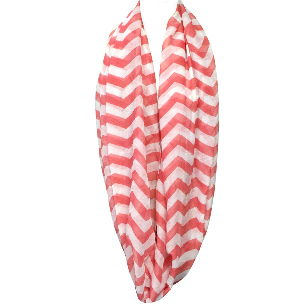 Wrapables - Bufanda ligera con diseño de zigzag - Rosa - talla única