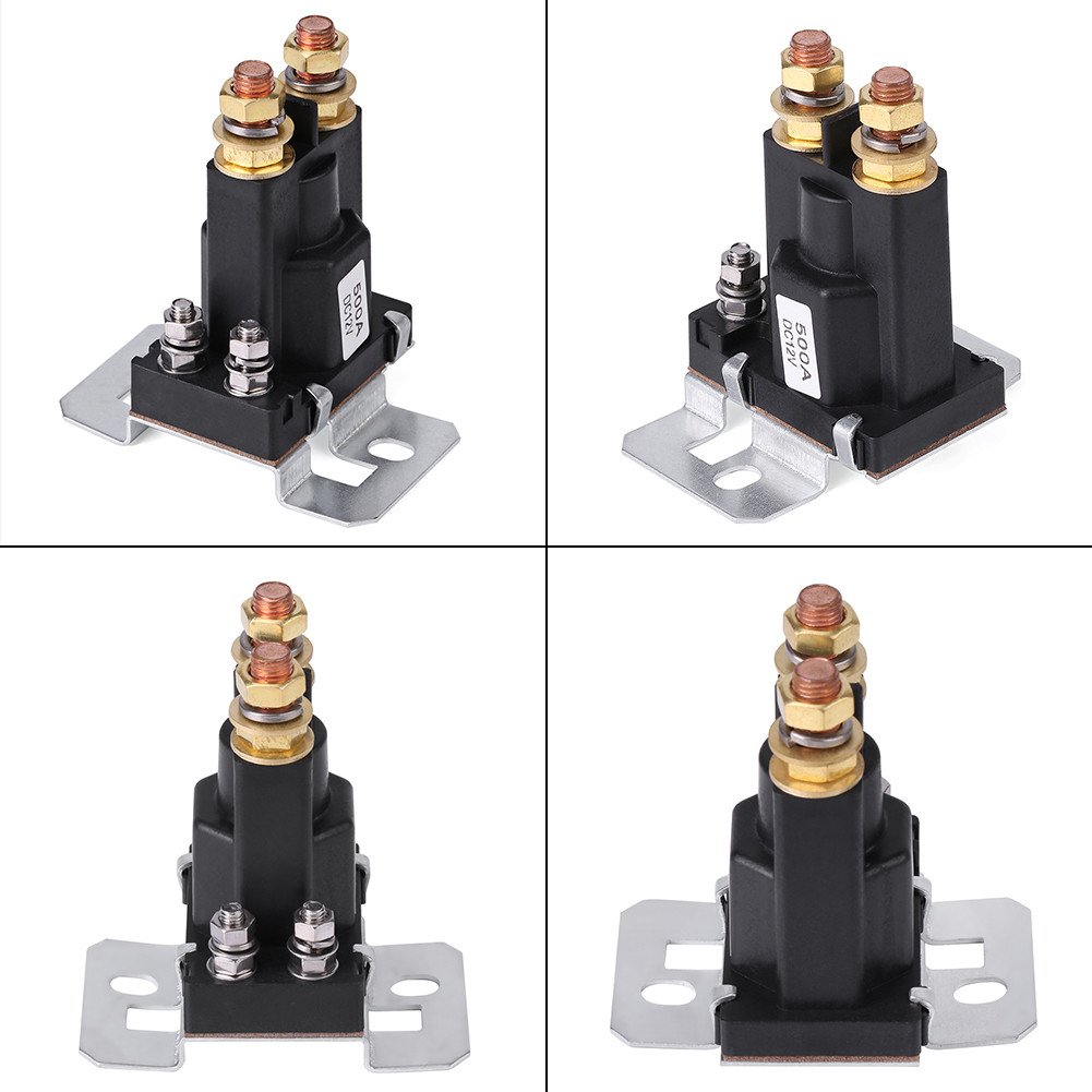 500A DC 12V Alta Corrente Solenoide Auto Starter Relè 4 pin SPST Start Contattore Doppio Batterie Sezionatore di Controllo Interruttore On/Off