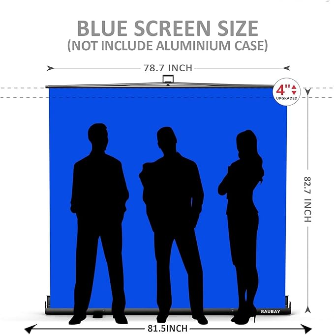 Fondo Azul Plegable RAUBAY 78.7 x 82.7in con Soporte para Estudio Fotográfico miniatura 2
