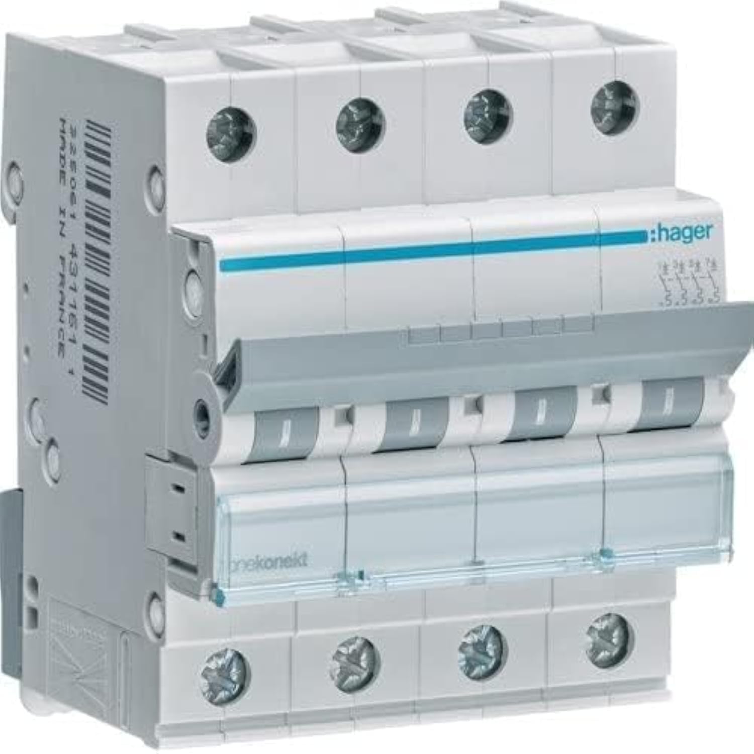 Disjoncteur 4P C 32A 6kA AC MCN432E HAGER