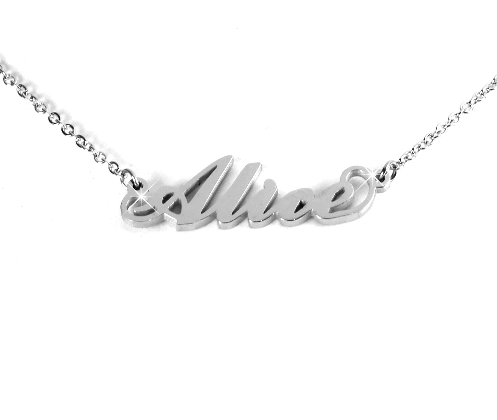 Flowers Collana Vari Nomi in Acciaio lucidissimo. Girocollo Collana con Nome Donna per Essere Sempre al Top. Scegli Il Tuo per Un Ottima Idea Regalo