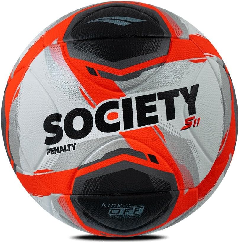Bola Penalty S11 R2 XXV Society Branca Preta e Laranja