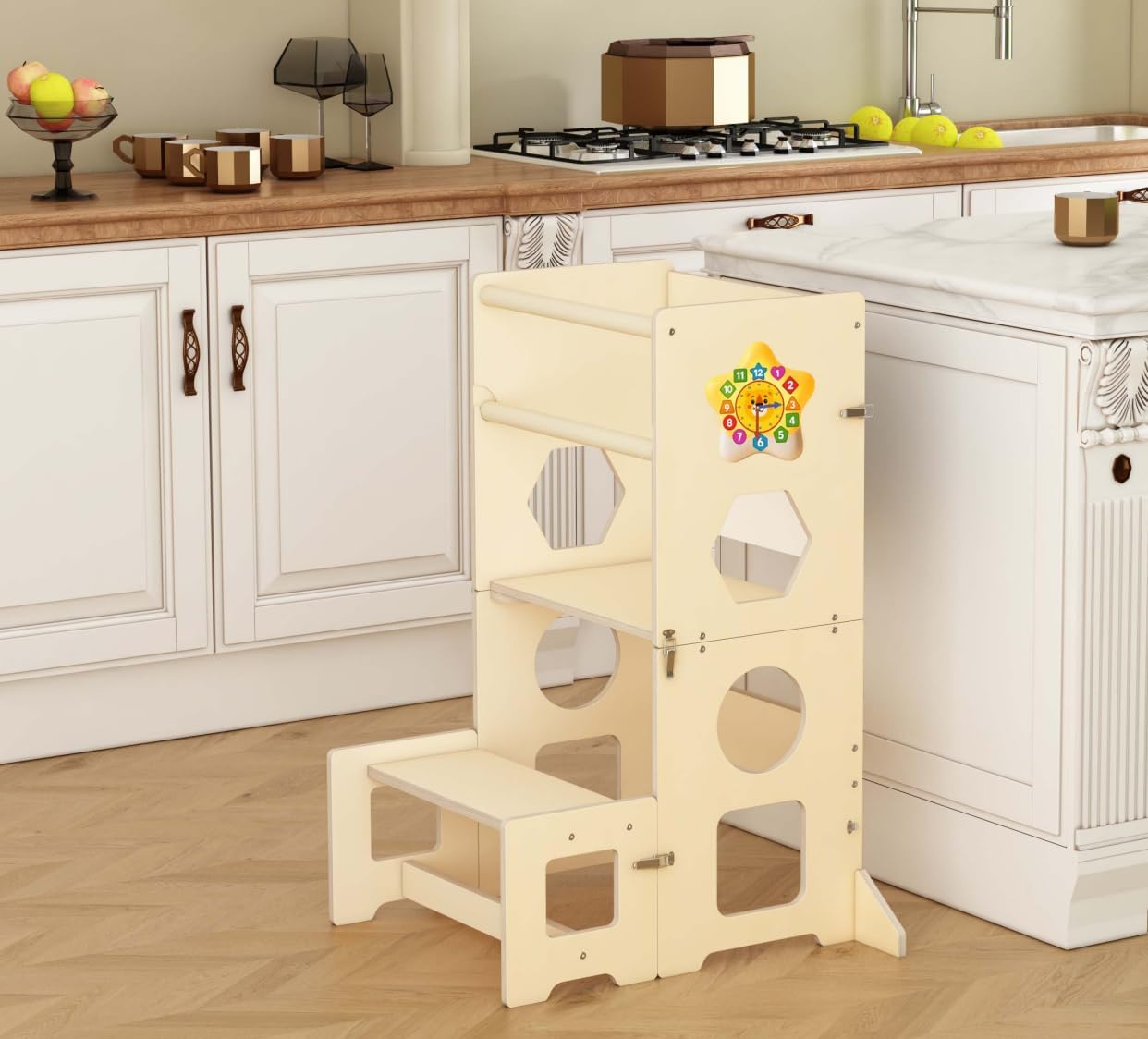 4-in-1 Foldable Kitchen Step Stool Tower N2605
