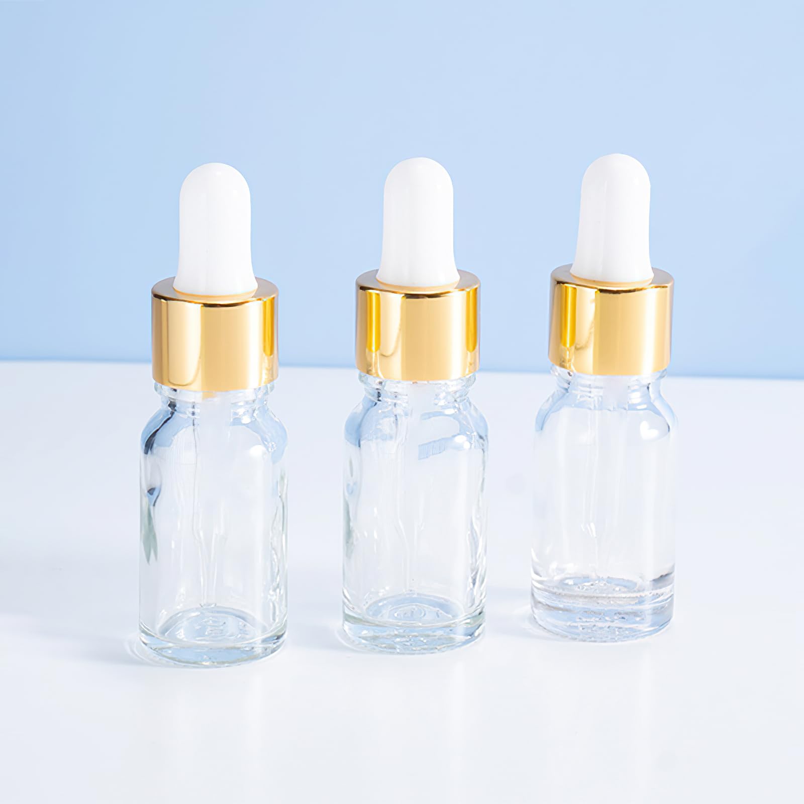 Kingrol Transparente Glas-Tropfflaschen, Tinkturflaschen, leere Flaschen mit Pipette für ätherische Öle, Parfums, Aromatherapie, Chemielabor, Chemikalien, 40 Stück