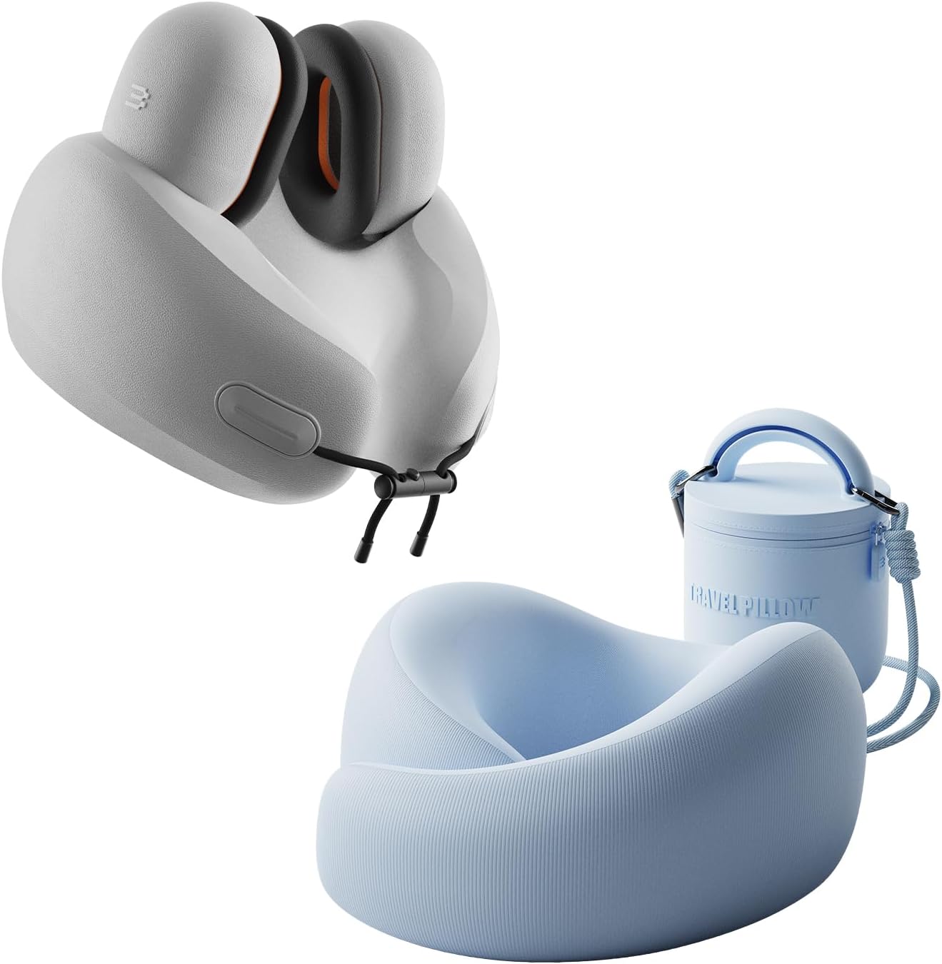 Travel Pillow and Noise Cancelling Neck Airplane Pillow - Travel Pillow for Long Flight