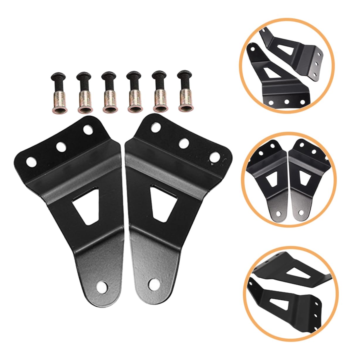 Hemobllo Support De Fixation Fer Pour Lampe Led De Toit 50 Pouces, Kit Support Solide Pour Éclairage Automobile, Montage Pare-brise Hiver, Accessoires Véhicules Utilitaires Et 4x4