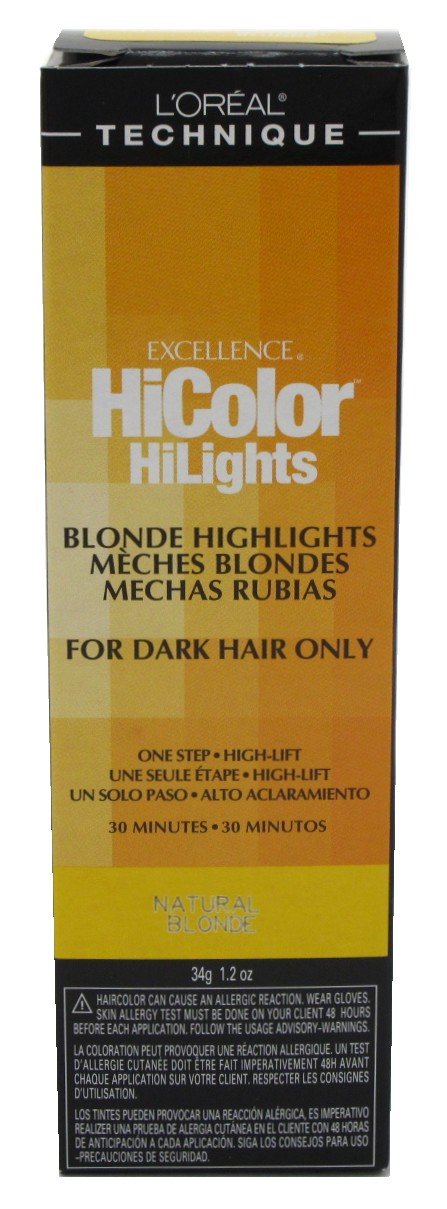 Loreal Excel Hicolor Hilights Natural Blonde 1.2oz (2 Pack)
