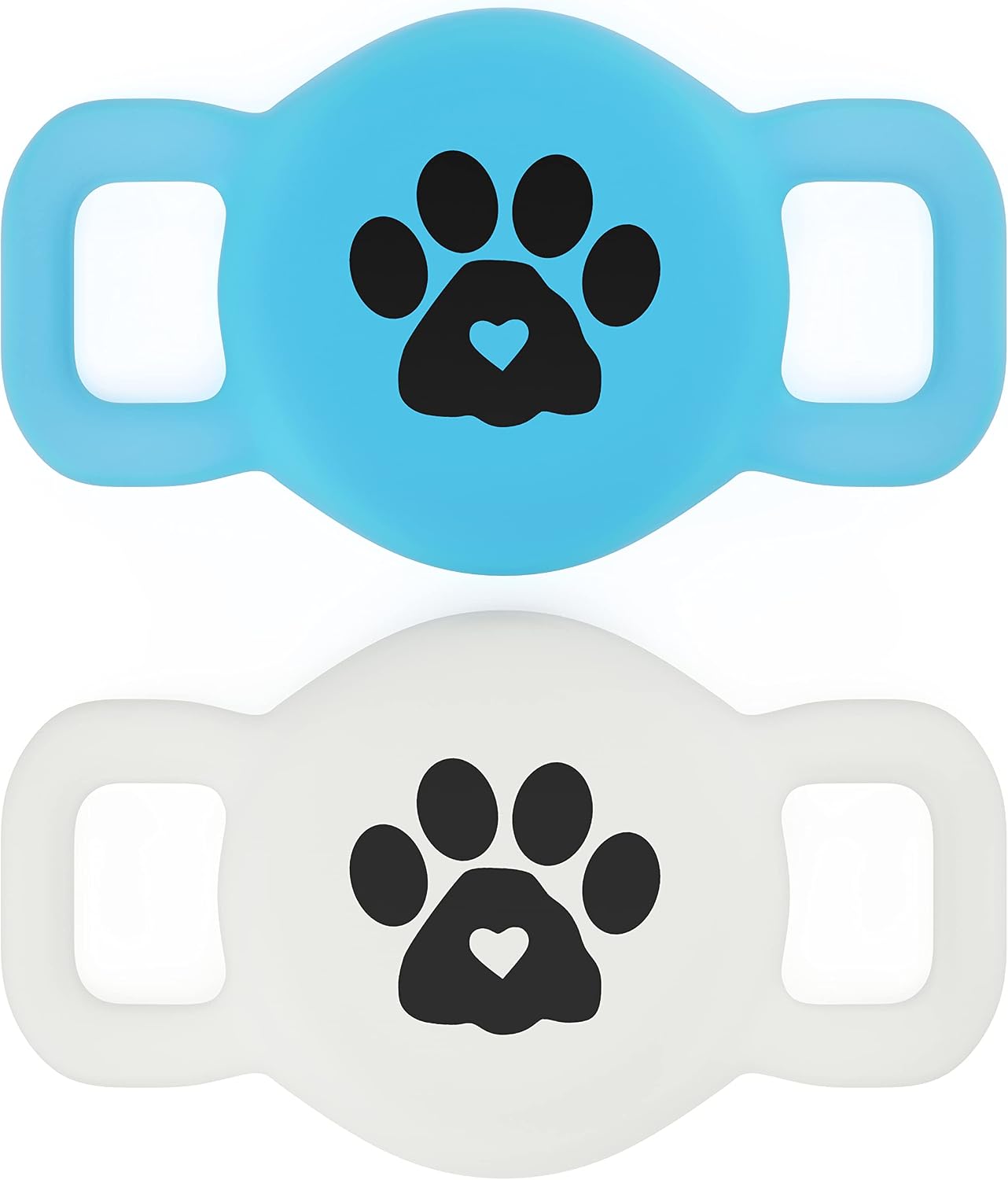 Airtag Dog Collar Holder – Available in Several Colors & Sizes - 2 Pack Silicone Dog Airtag Holder - Premium Dog Collar Airtag Holder -…