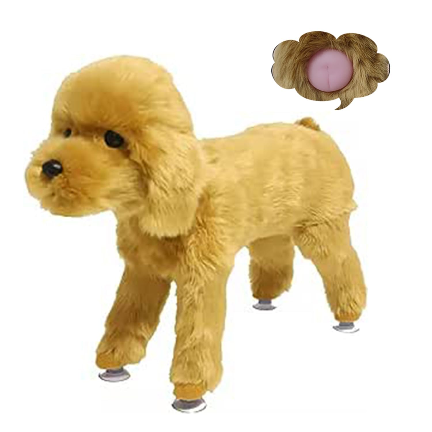 Giocattolo di accoppiamento per Simulazione di Cane Maschio, Giocattolo in Silicone per orsacchiotti, Estro per Dormire con Cani di Peluche con Battito Cardiaco 25cm/9.8in