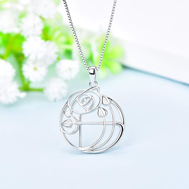 YL Collar De Lágrima De Plata De Ley 925 Con Colgante