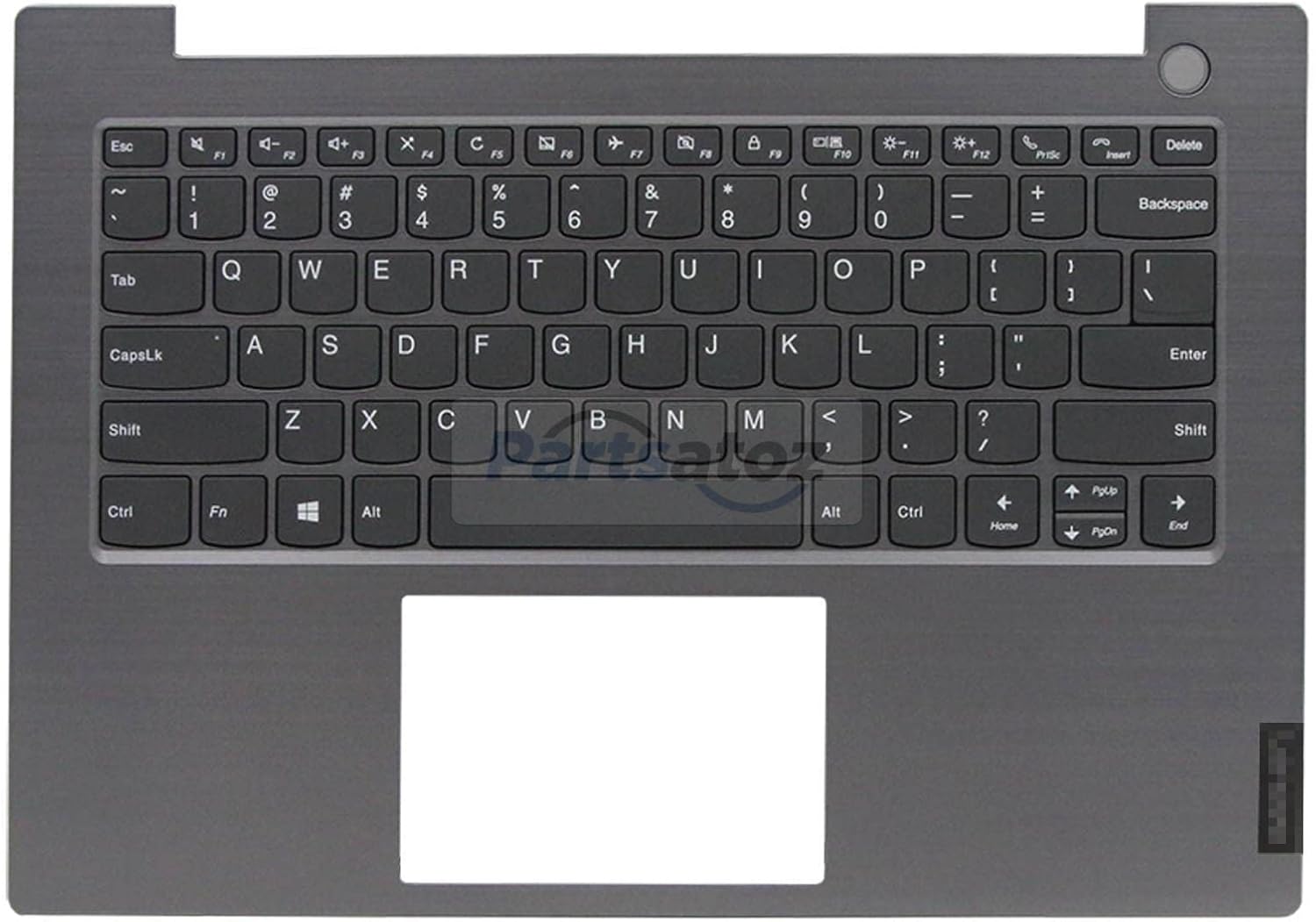Laptop Palmrest Upper Case Top Cover with US Backlight Keyboard and Fingerprint Hole C Cover Replacement for Lenovo ThinkBook 14 14-IML 20RV 14-IIL 20SL 5CB0W44347 5CB0W44373 Mineral Grey