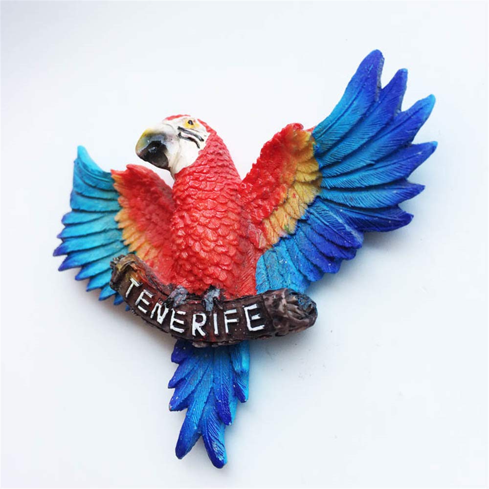 3D Parrot Tenerife Spain Fridge Magnet Travel Souvenir Gift Home Kitchen Decoration Magnetic Sticker Craft Collection - Image 5