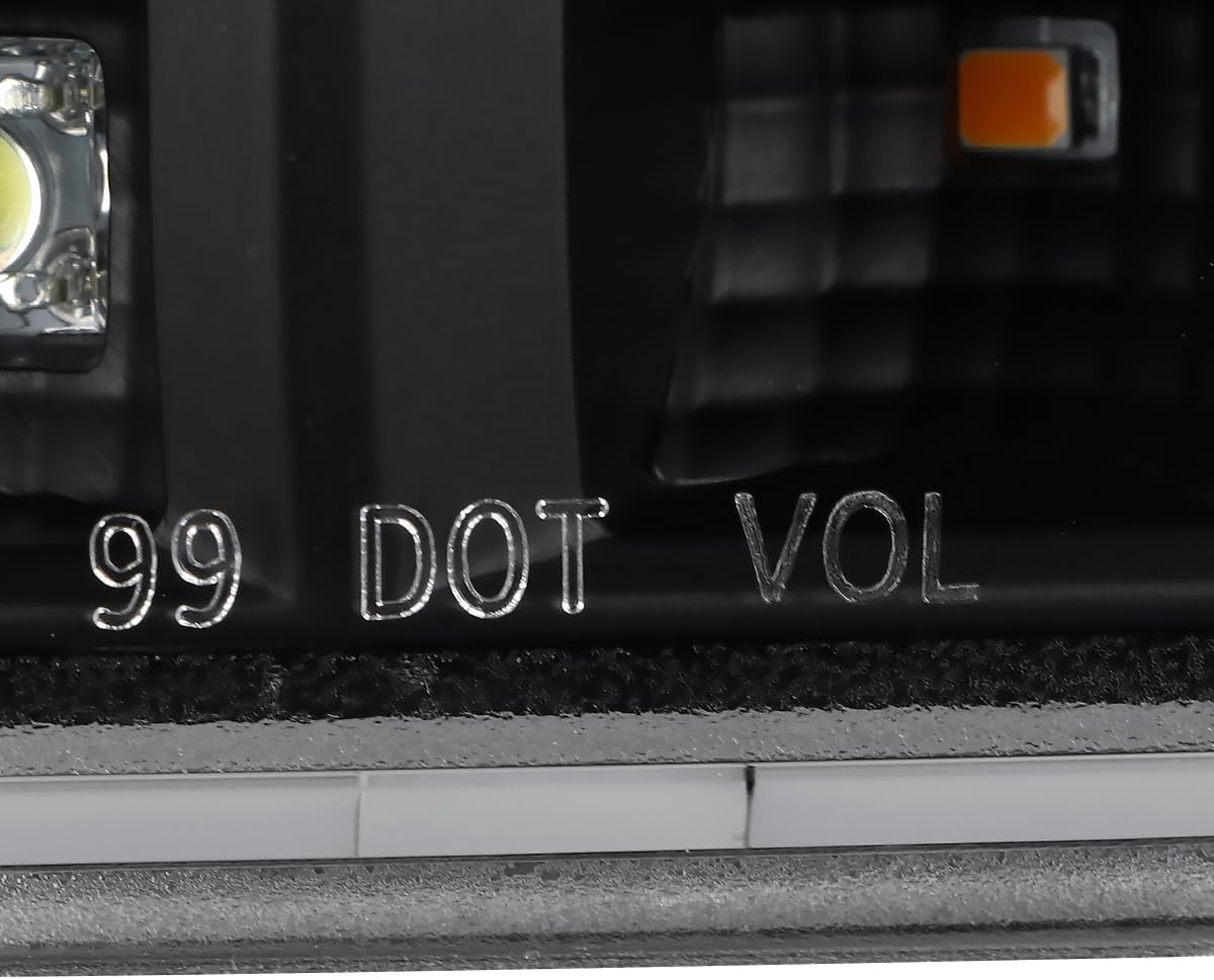 Ronnin - Fits 1999-2007 GMC Sierra Classic Yukon XL Upgraded Replacement Full LED Bumper Lights Sequential Turn Signals Assembly Pair | Black