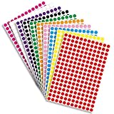 2040 PCS Dot Stickers, Round Colored Stickers, 10 Color Circle Dot Stickers, Color Coding Labels Cir