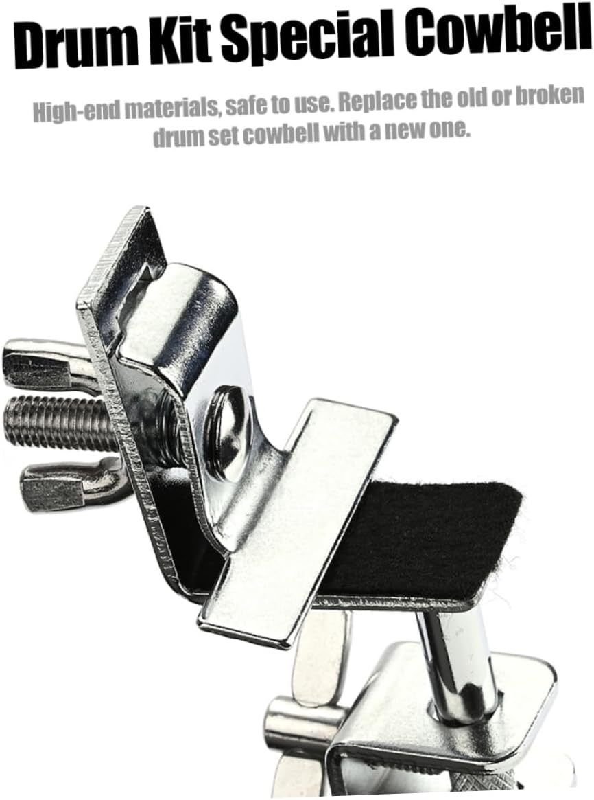 Yardwe Cowbell Drum Set Accessory Clamp WC51B Cowbell for Percussion Instrument Sturdy and Lightweight Suitable for Drum Kits and Musical Performance