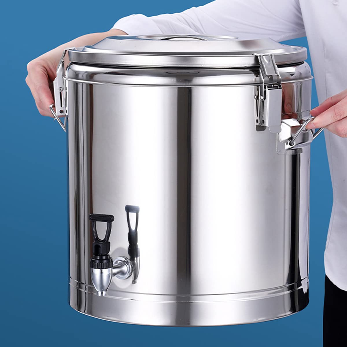 ALKEL Dispenser Isolato della Bevanda dell'Acciaio Inossidabile, Adatto per Lo Stoccaggio di tè Caldo, Vino Rosso Caldo, caffè, Latte, Acqua E Succo alle Feste di Famiglia,20L