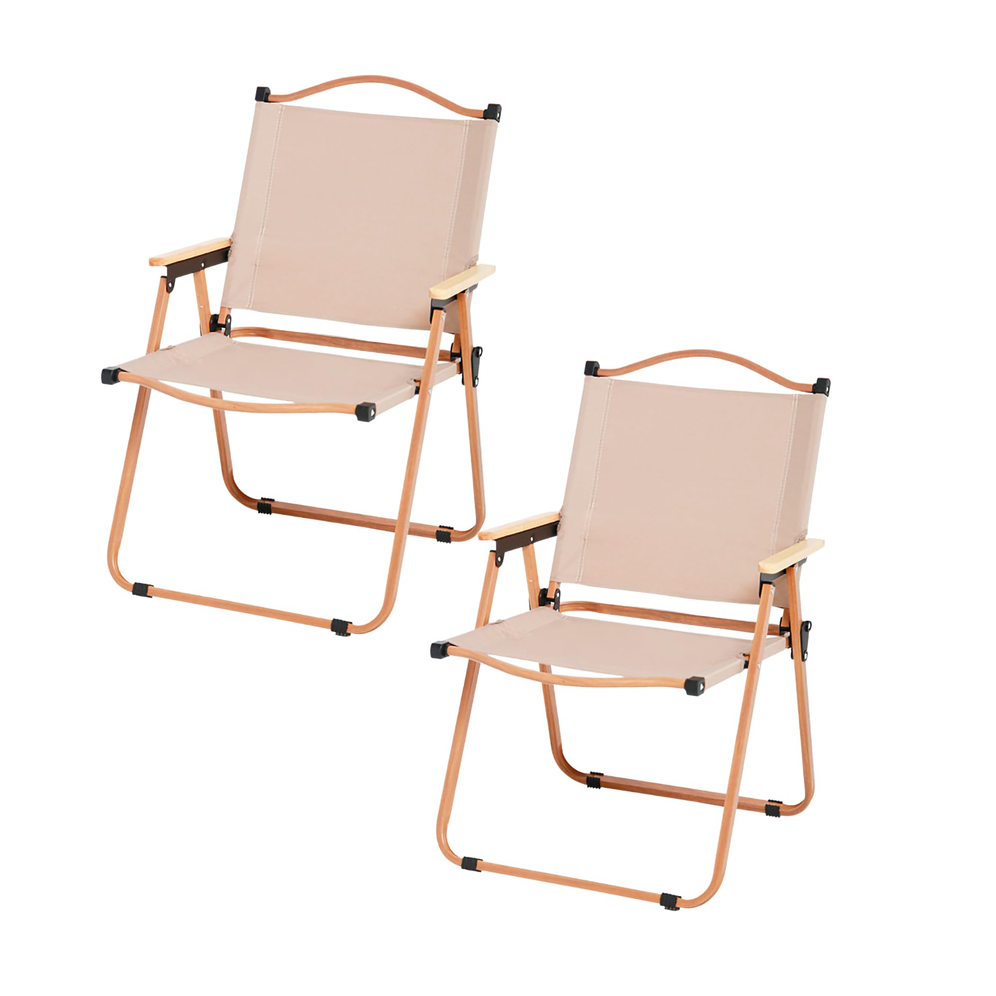 MAGIC SELECT 2 Ud Silla Camping Plegable Aluminio | Silla Picnic Metálica, Para Playa, Glamping, Jardín, Barbacoa, Para Viajes, Excursión, Río, Cualquier Terreno, 75x45x47cm