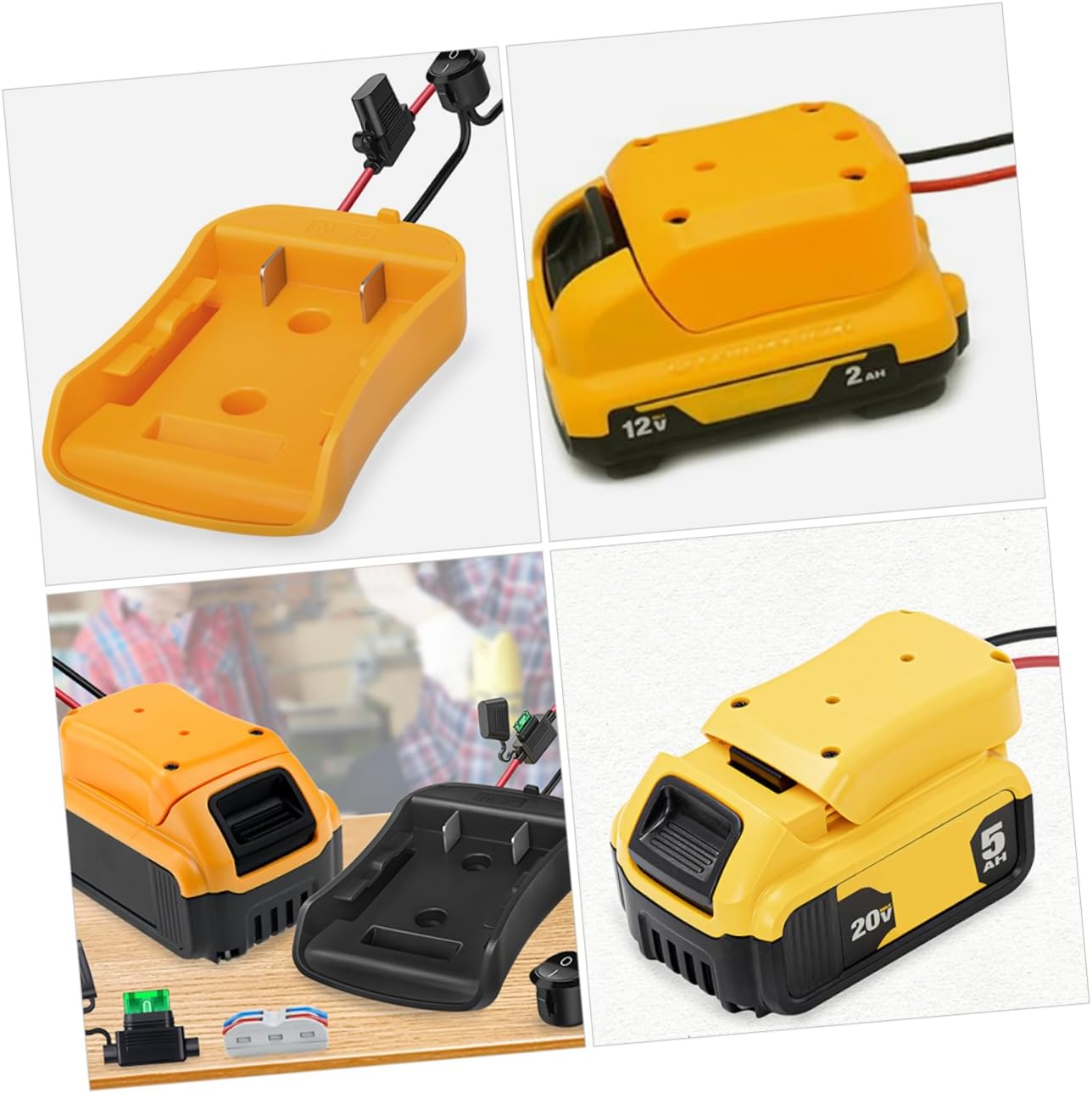 POPETPOP Battery Power Connector Adapter for DIY Projects Efficient Power Adapter for Truck Batteries Durable Construction User-Friendly Installation
