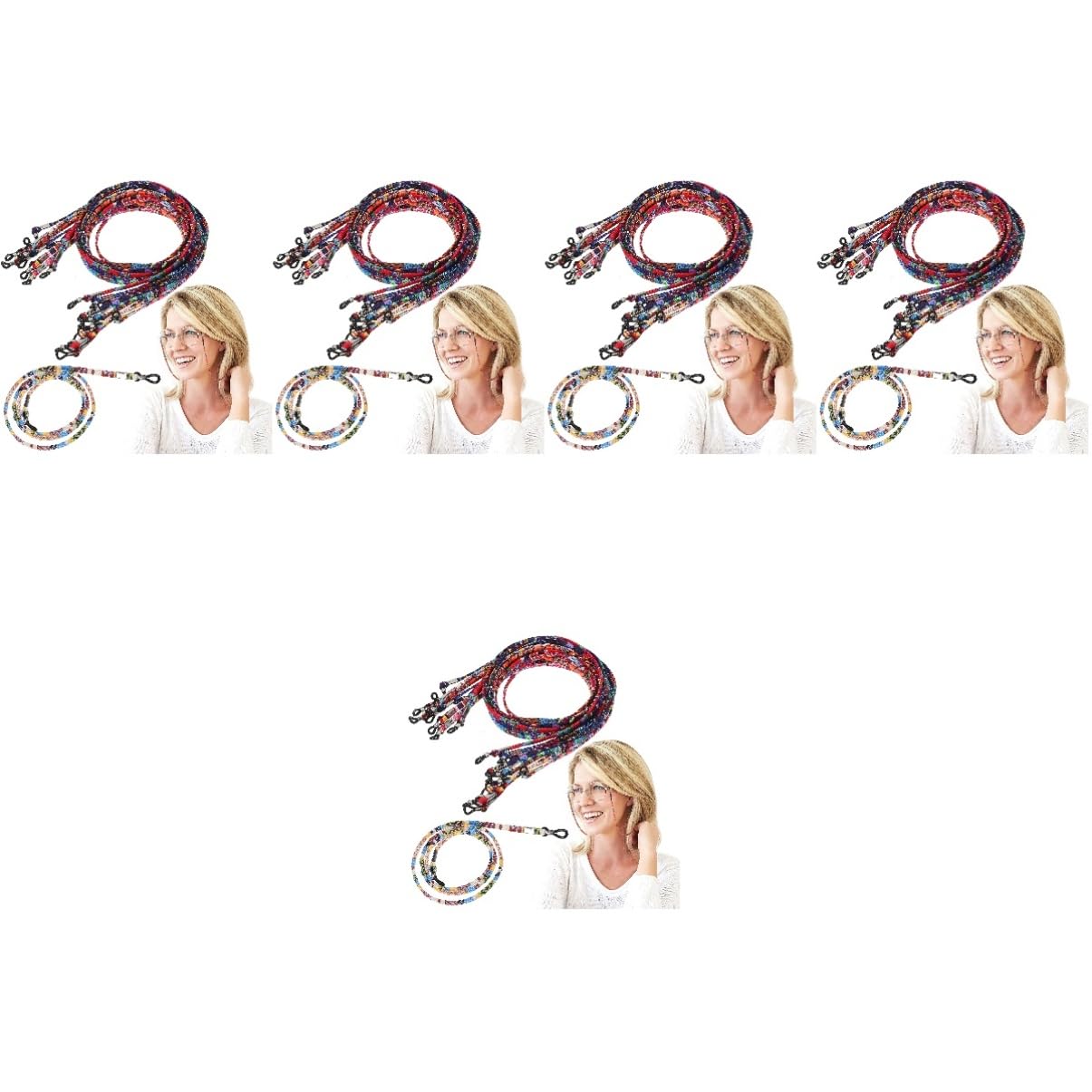 Healifty Bohemian Stil Brillenband Teilig Verstellbare Lanyard Für Brillen Verlust Brillenhalter Für Damen Und Herren Rutschfest Und Schweißabsorbierend