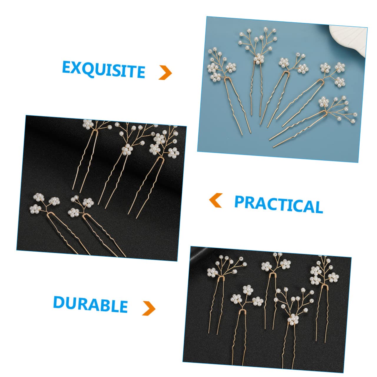 Abaodam 25piezas Horquillas De Perlas Forma De Para Novia Tocados De Boda Elegantes y Accesorios De Cabello y Celebraciones