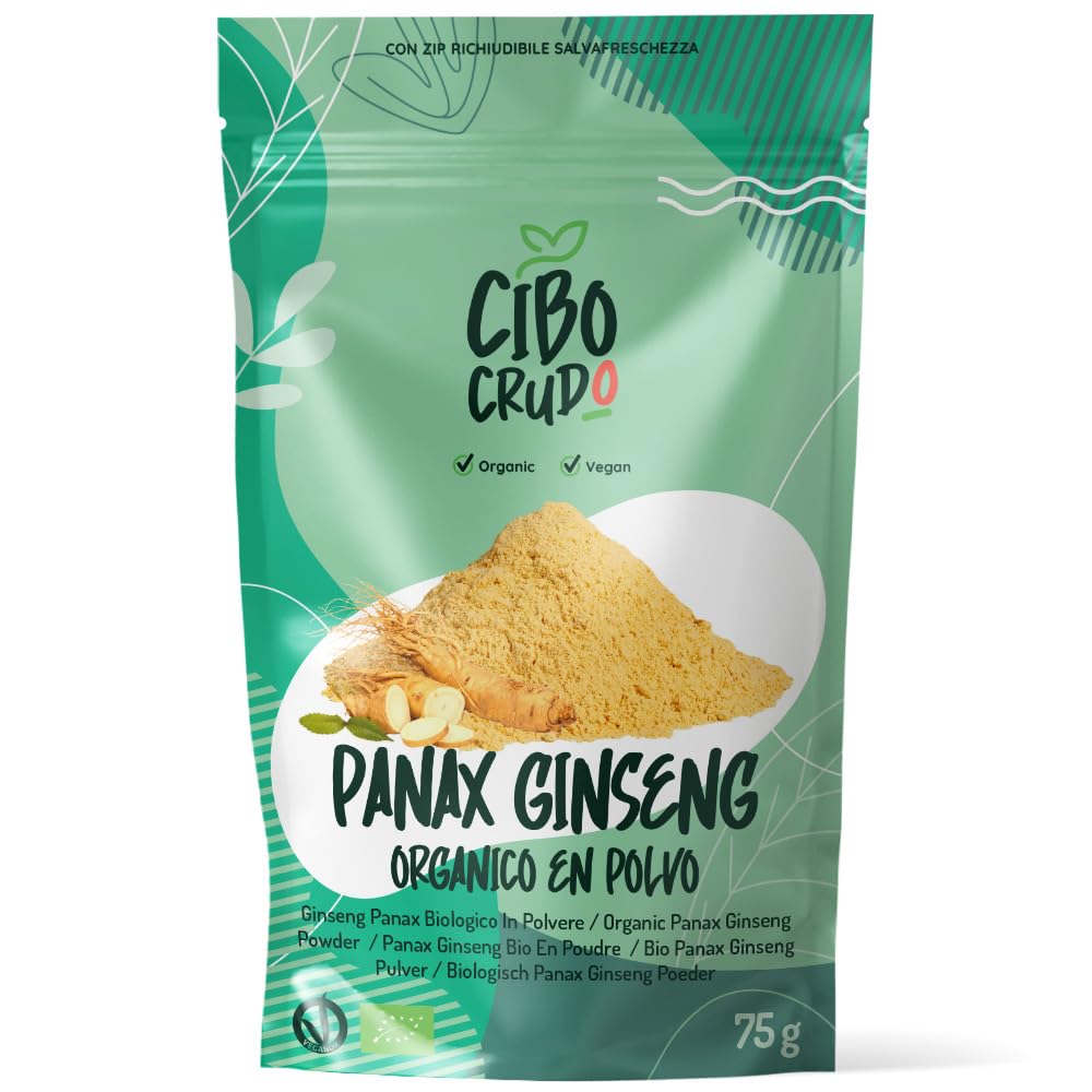 Panax Ginseng Rojo Orgánico - 75g. Contiene Proteínas y Fibras Ginsenósidos. Conocido Como Ginseng Coreano o Asiático.