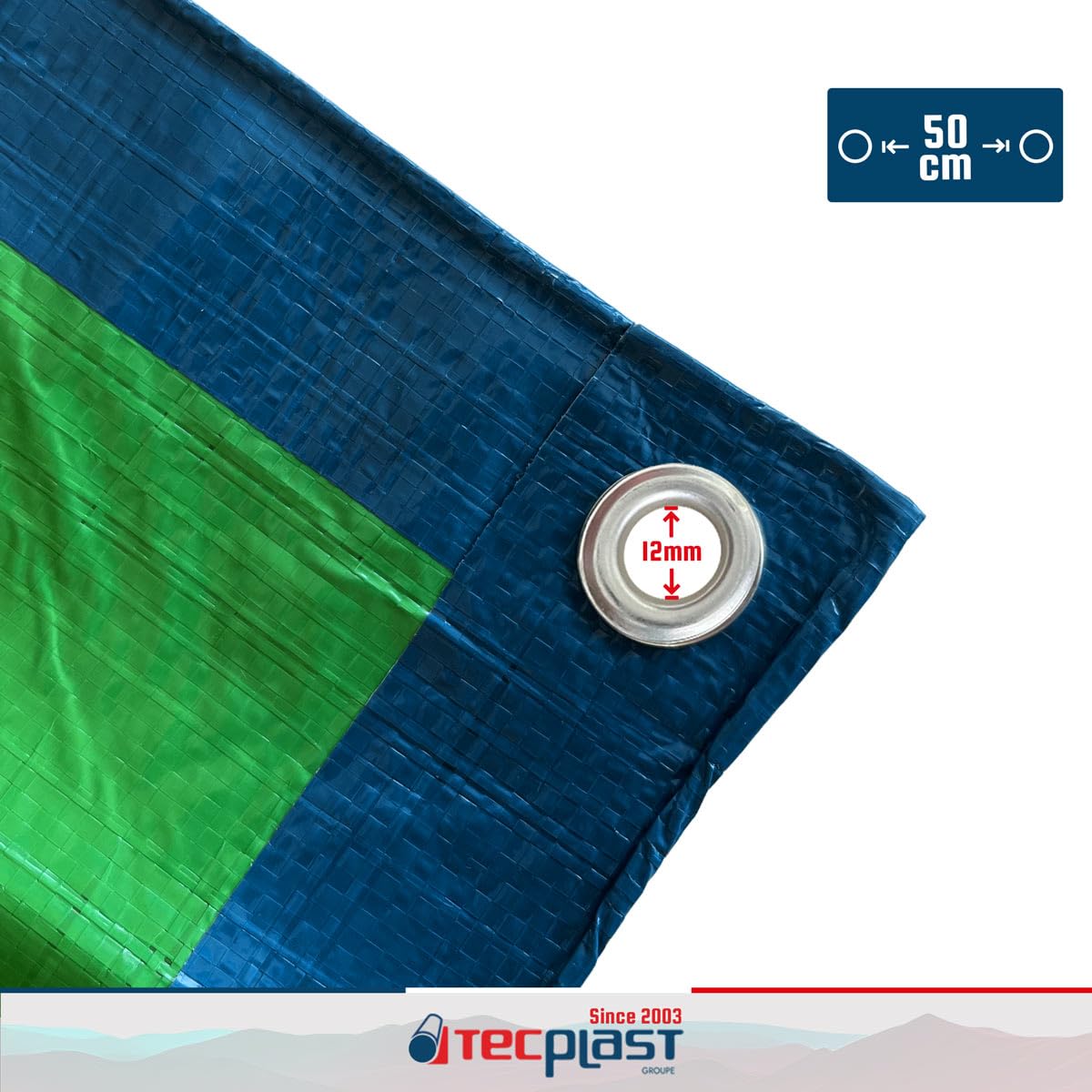 Plandeka basenowa 150 g/m² – 8 x 12 m – wodoszczelna – plandeka okryciowa do basenu – plandeka basenowa