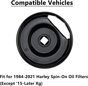 Sturdy Oil Filter Wrench,76mm 14flutes Oil Filter Cap Removal Tool Socket,Fit for 1984-2021 Harley Spin-On Oil Filters (Except '15-Later Xg)