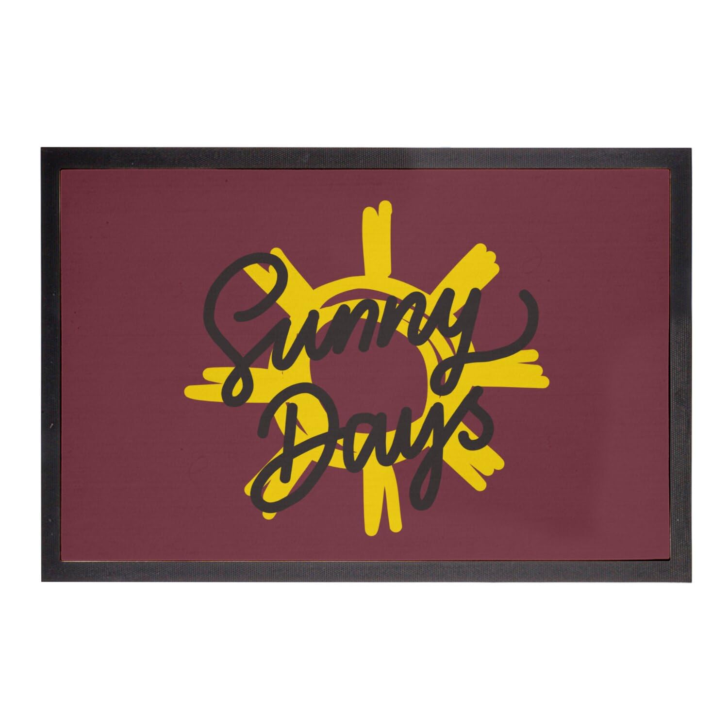 Paillasson Rouge Sunny Days pour un Accueil Chaleureux et Souriant