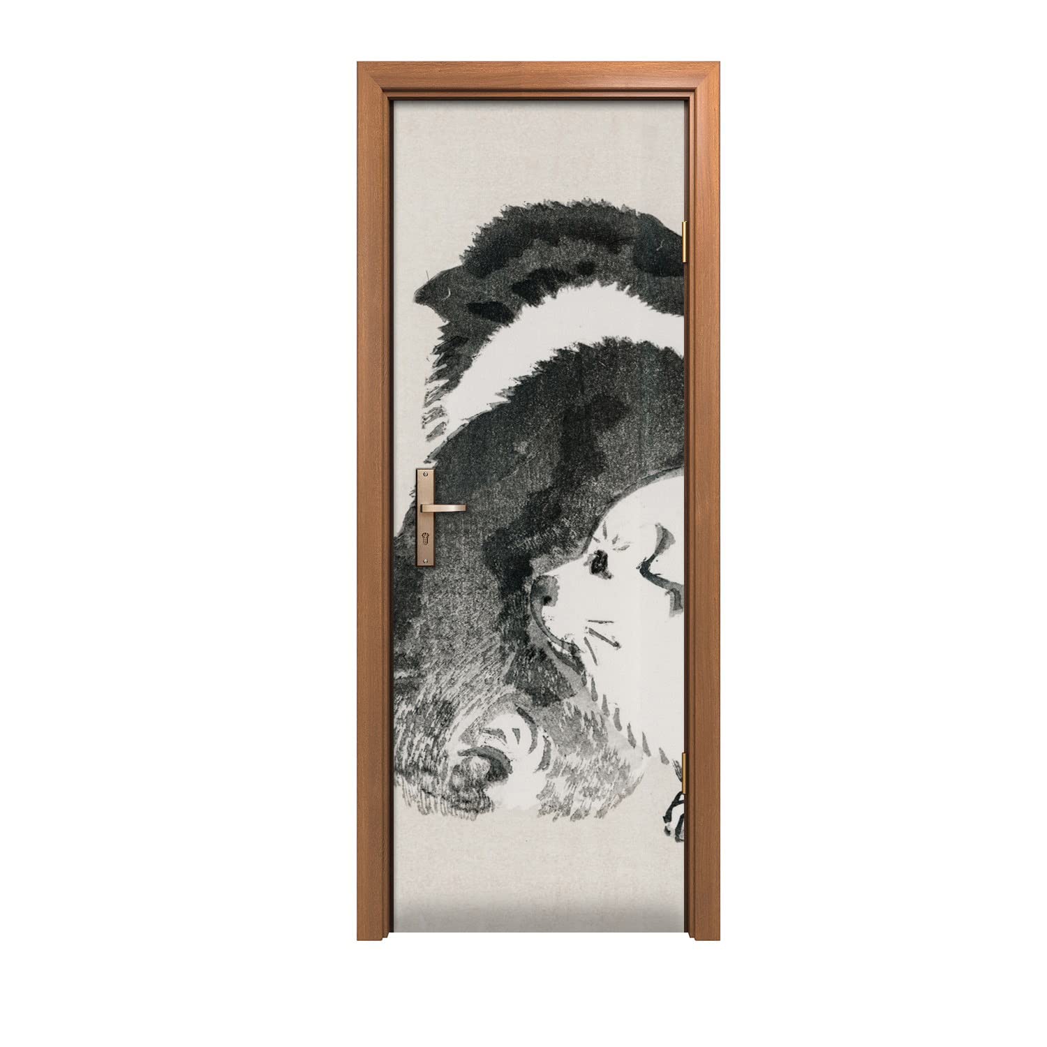 Autocollant de porte 70x200cm décoration murale chiens Coloray