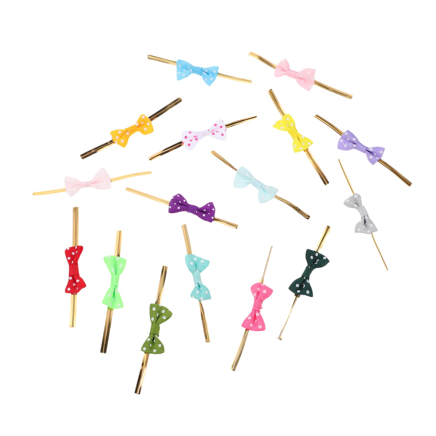 FOMIYES 100 Pcs Cable Tie Bow Candy Lollipops Metallic Ribbon Lollipop Sealing Ties Metallic Cable Wire Ties Lollipop Bowknot Ties Baking Sealing Bows Lollipop Bows Bow Tie Bag Polyester